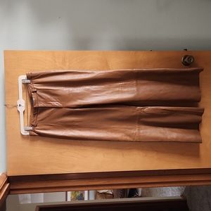 Women's Banana Republic leather pants. Size 8. Rich saddle-leather color.